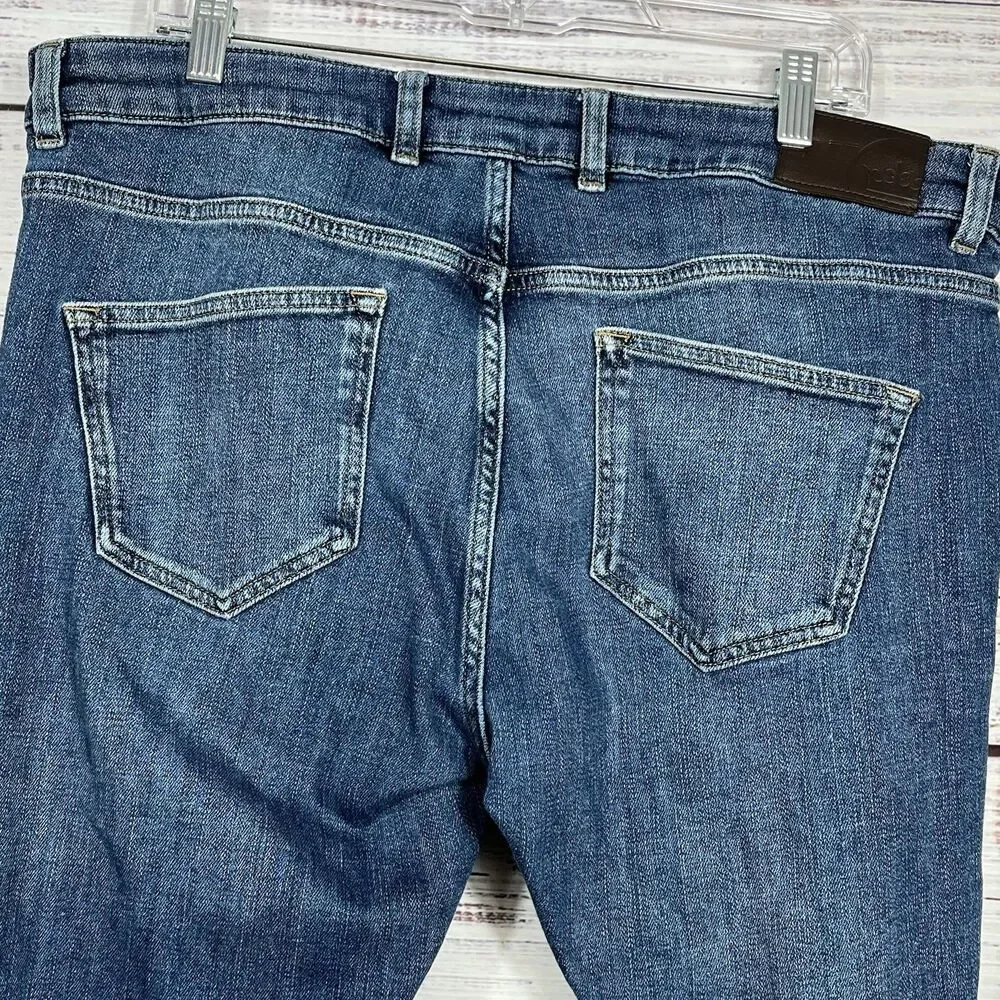 Peter Millar Crown Crafted Jeans 38x34 True Blue Wash Tailored Fit Stretch